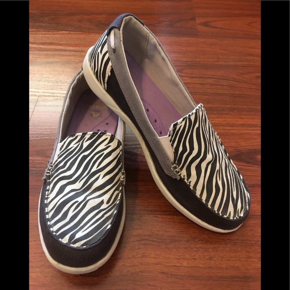 Zebra Boat Style Super Comfy Crocs